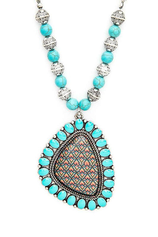 AZTEC PRINTED NECKLACE