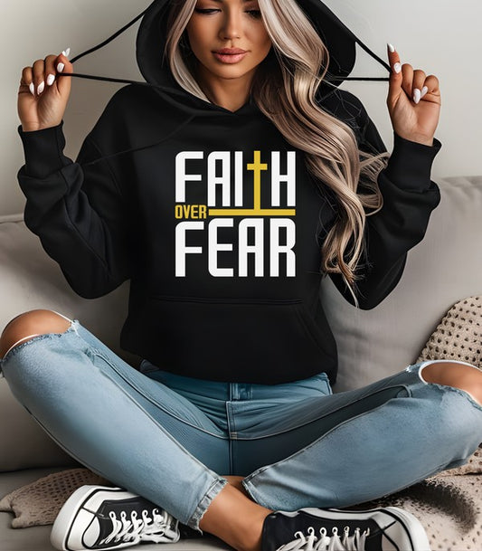 FAITH OVER FEAR GRAPHIC HOODIE